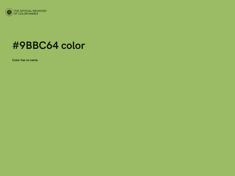 #9BBC64 color image