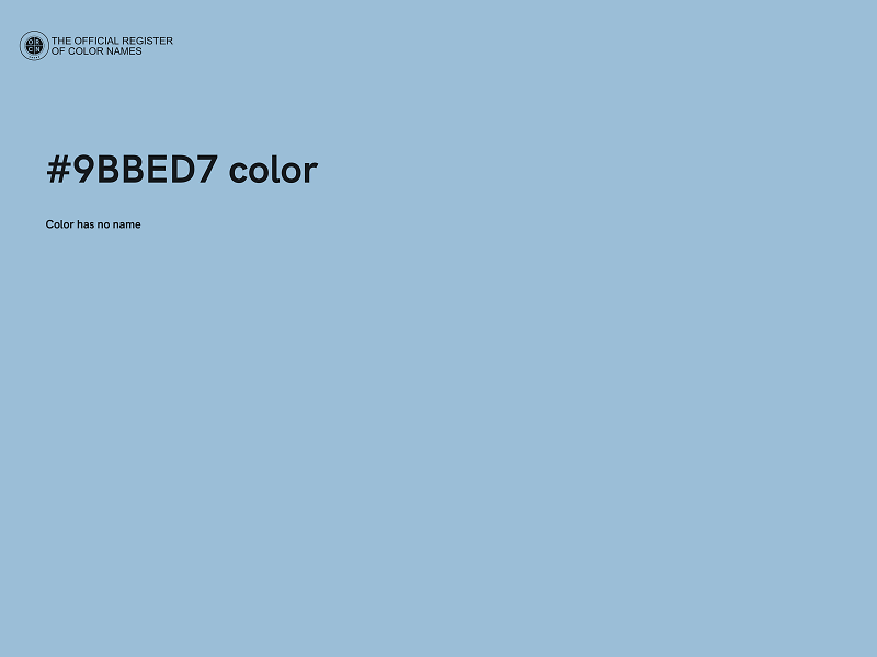 #9BBED7 color image