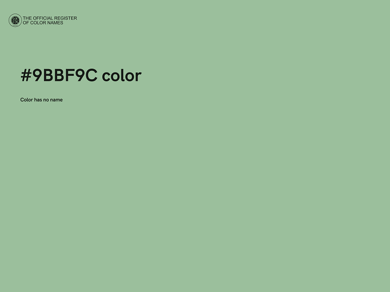 #9BBF9C color image