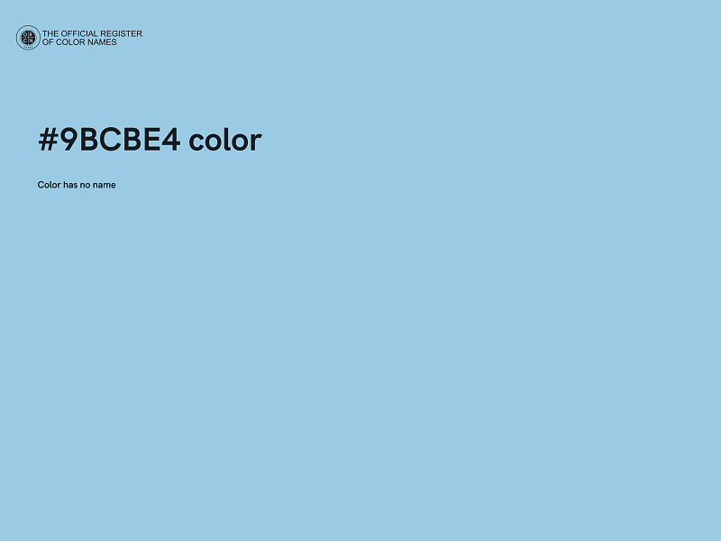 #9BCBE4 color image