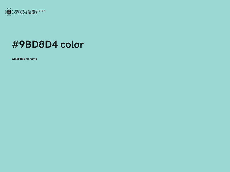 #9BD8D4 color image