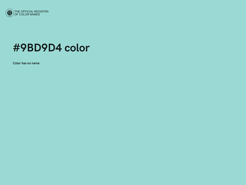 #9BD9D4 color image