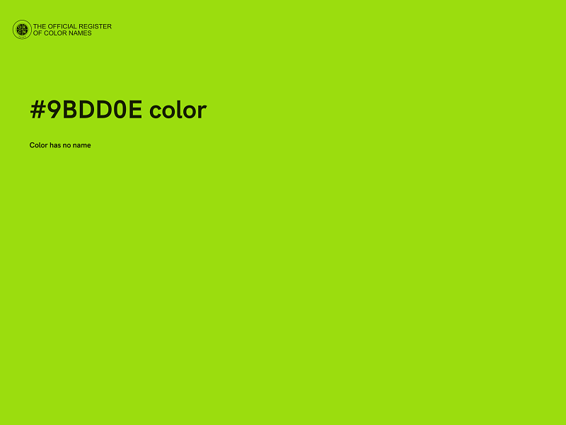 #9BDD0E color image