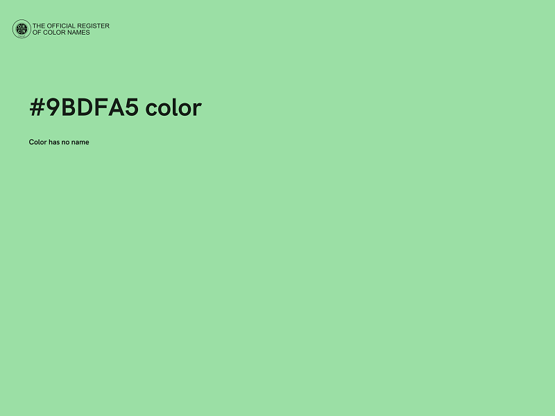 #9BDFA5 color image