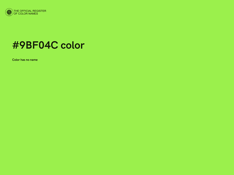 #9BF04C color image