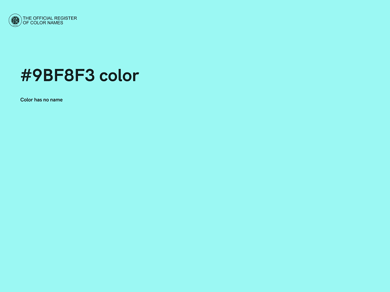 #9BF8F3 color image