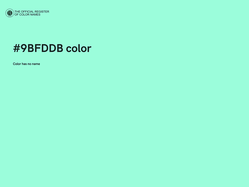 #9BFDDB color image