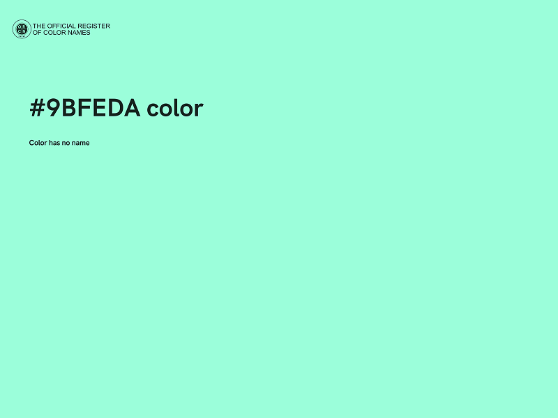 #9BFEDA color image