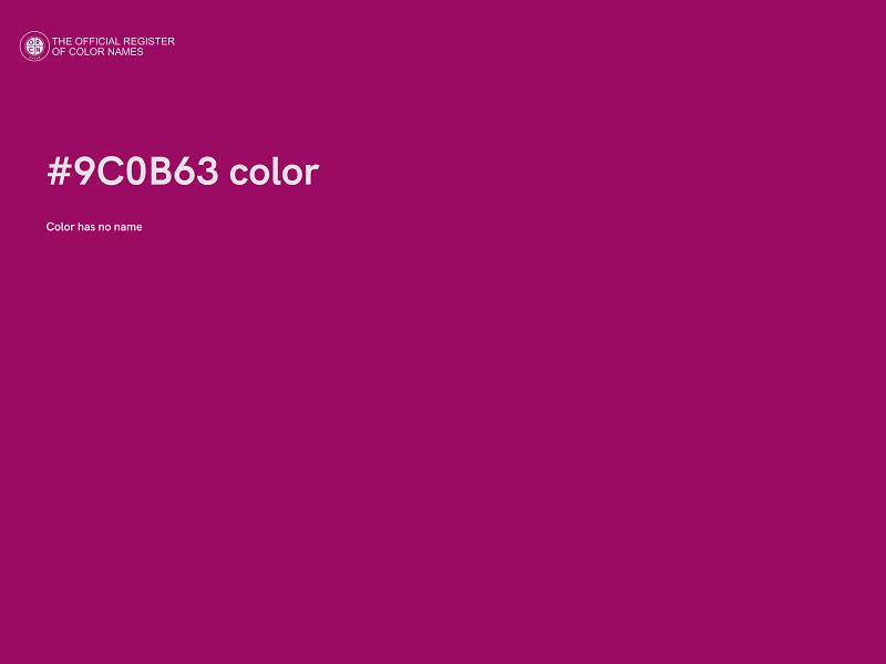 #9C0B63 color image