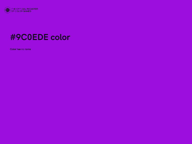 #9C0EDE color image