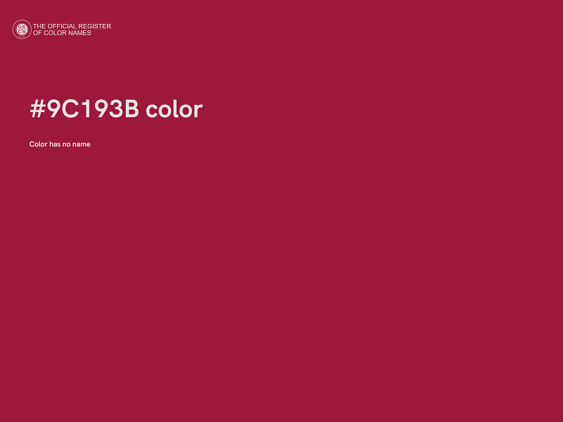 #9C193B color image