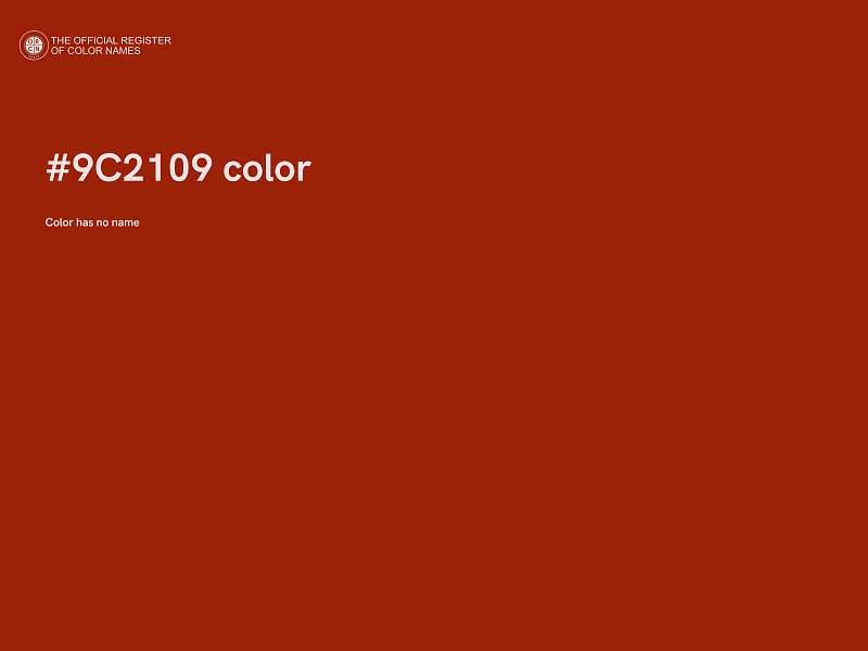 #9C2109 color image