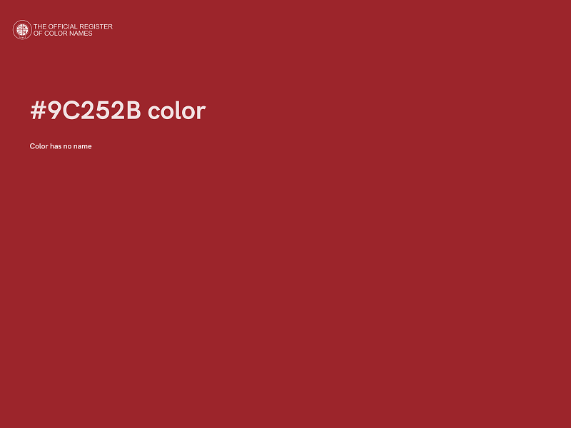 #9C252B color image