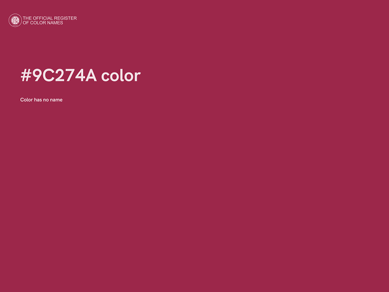 #9C274A color image