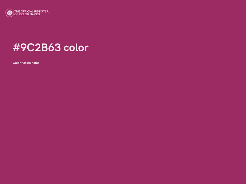 #9C2B63 color image