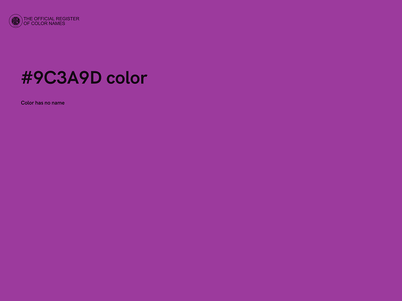 #9C3A9D color image