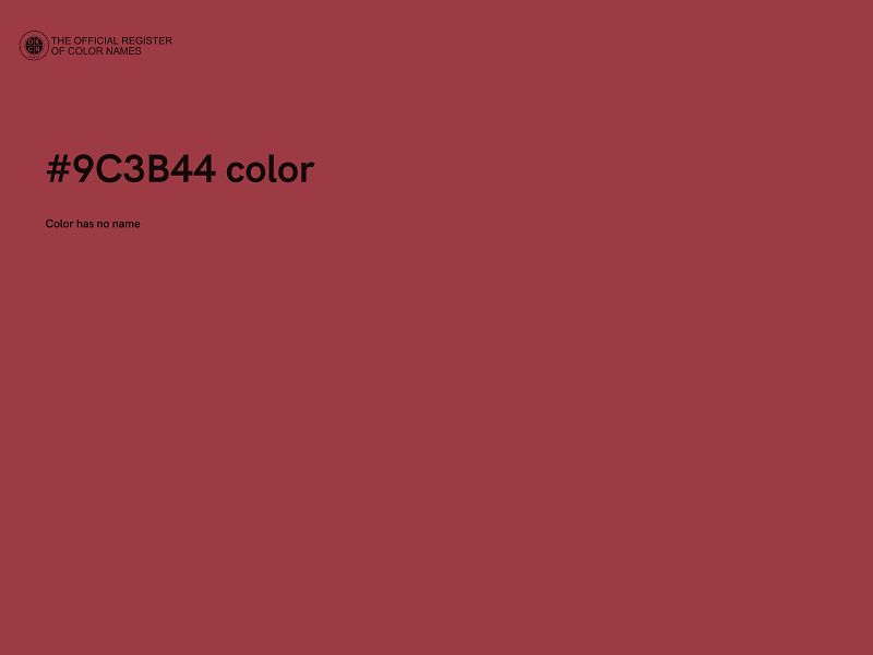 #9C3B44 color image