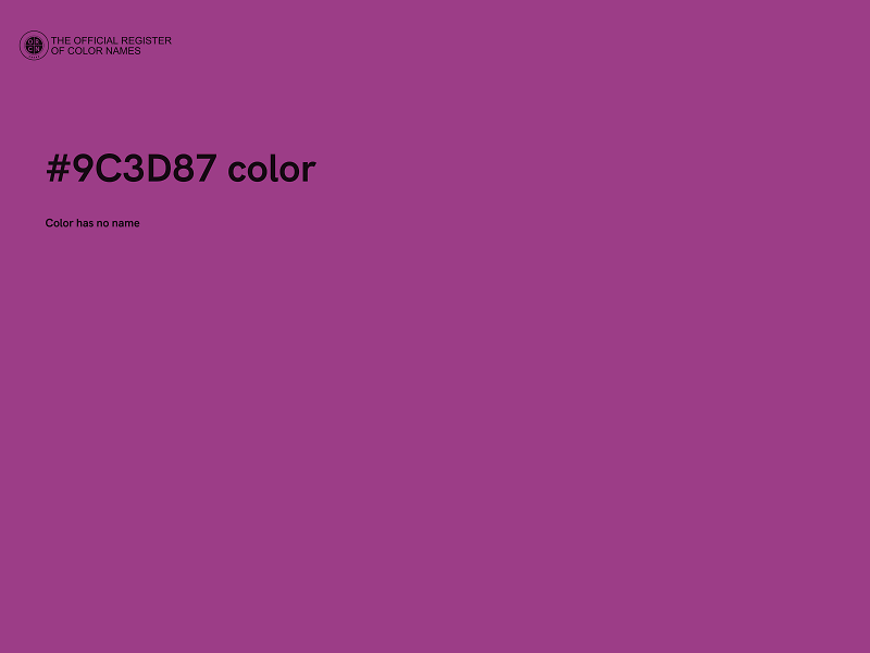 #9C3D87 color image