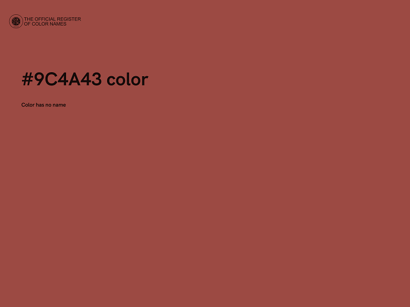 #9C4A43 color image