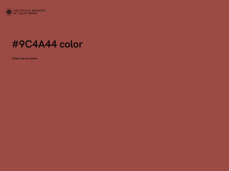 #9C4A44 color image