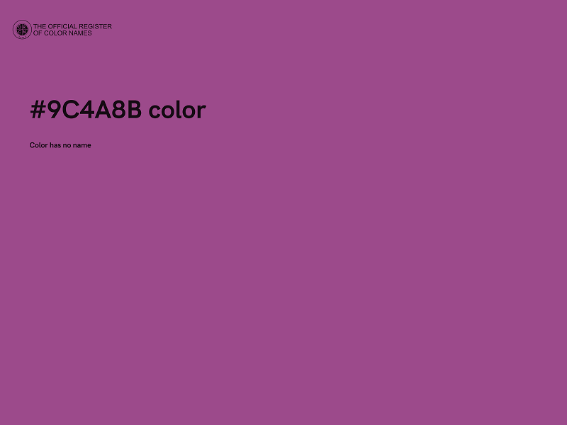 #9C4A8B color image