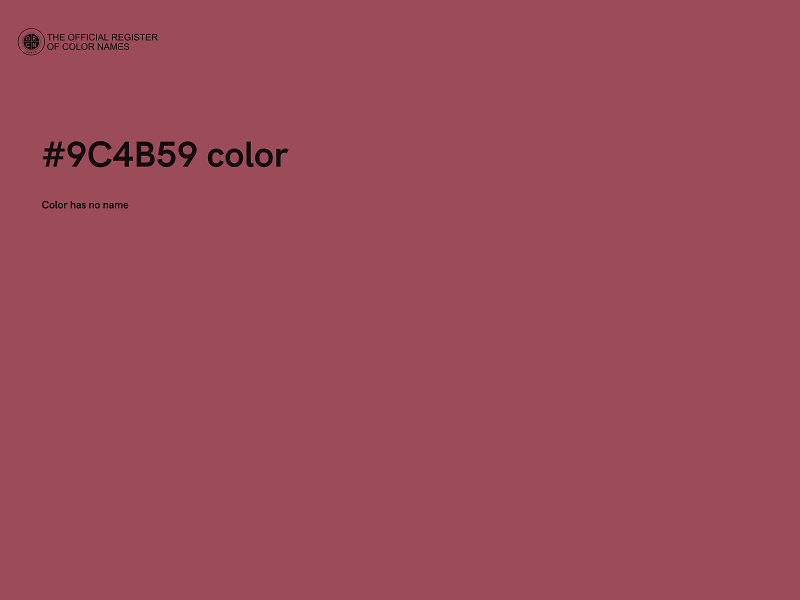 #9C4B59 color image