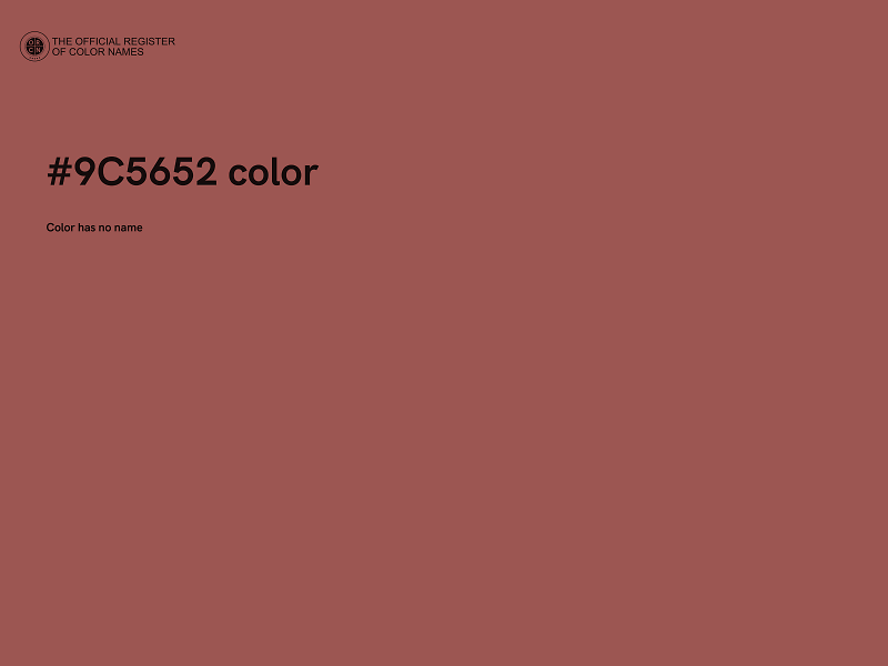 #9C5652 color image