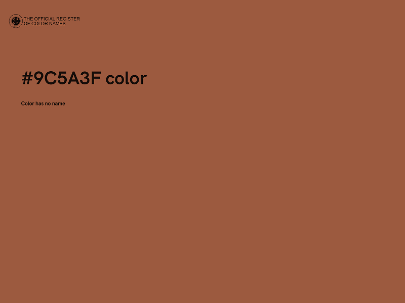 #9C5A3F color image