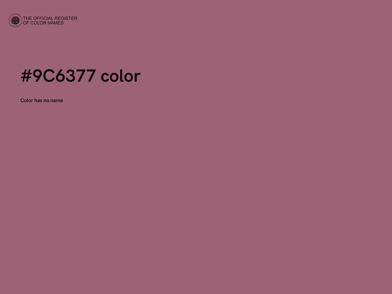 #9C6377 color image