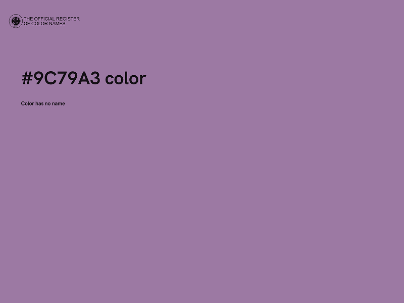 #9C79A3 color image