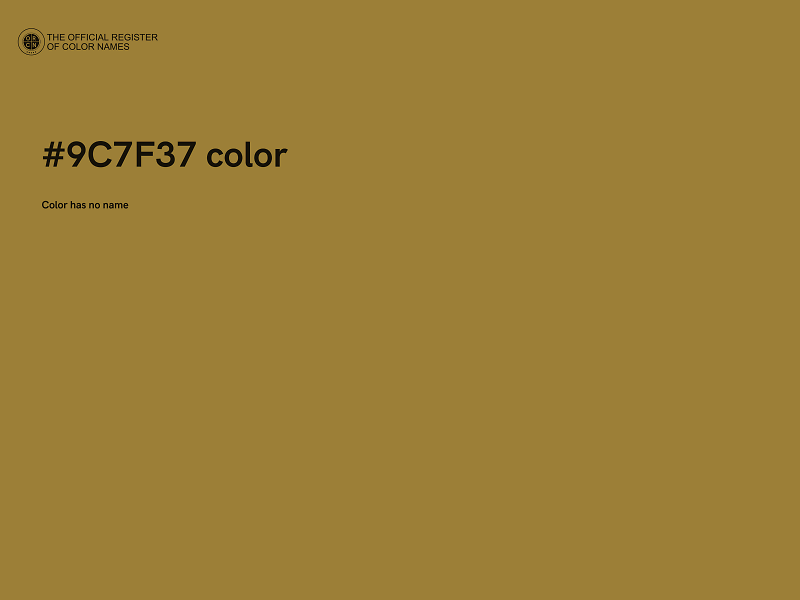 #9C7F37 color image