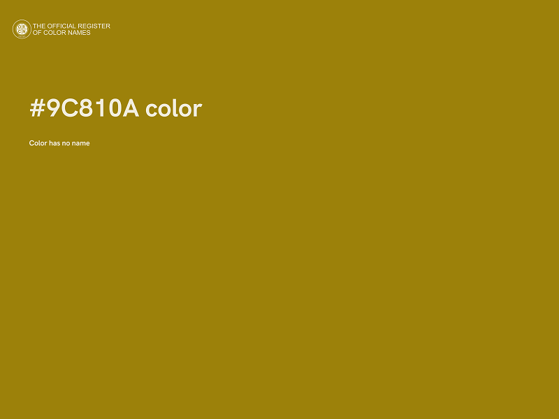 #9C810A color image