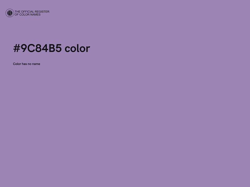 #9C84B5 color image