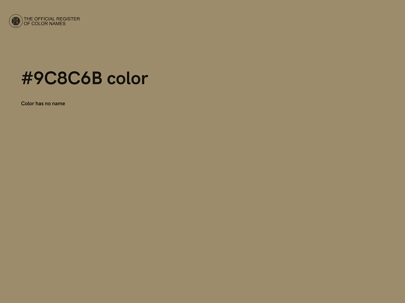 #9C8C6B color image