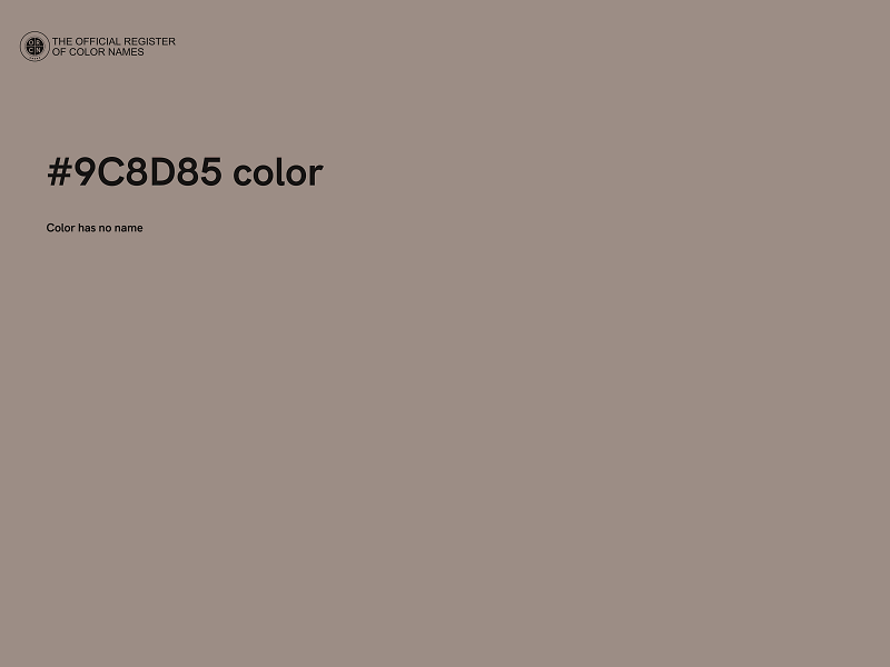 #9C8D85 color image