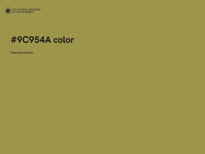 #9C954A color image