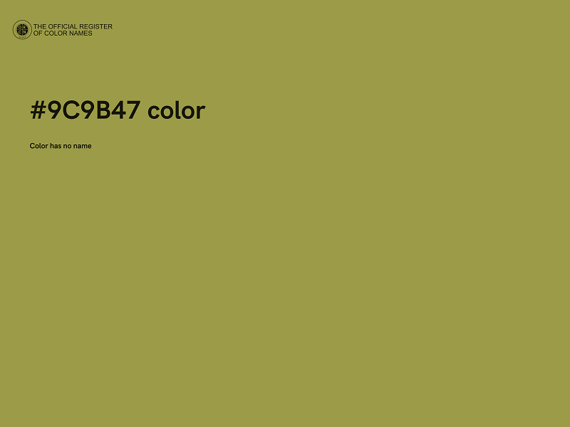 #9C9B47 color image