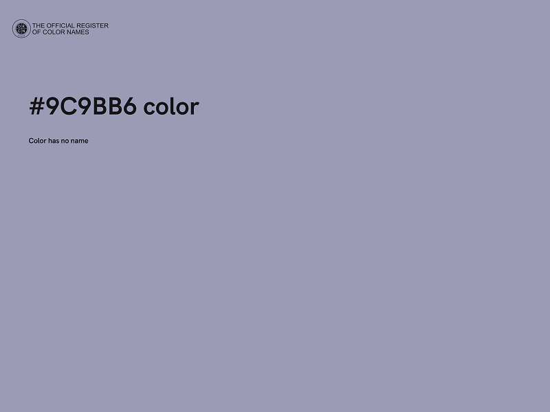 #9C9BB6 color image