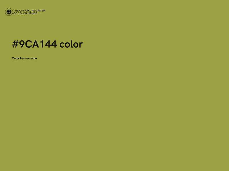 #9CA144 color image