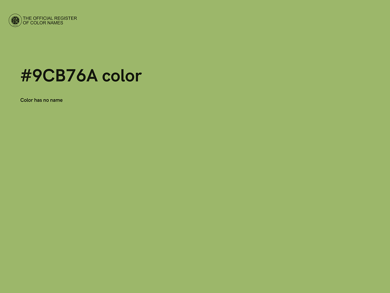 #9CB76A color image