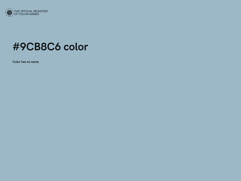 #9CB8C6 color image