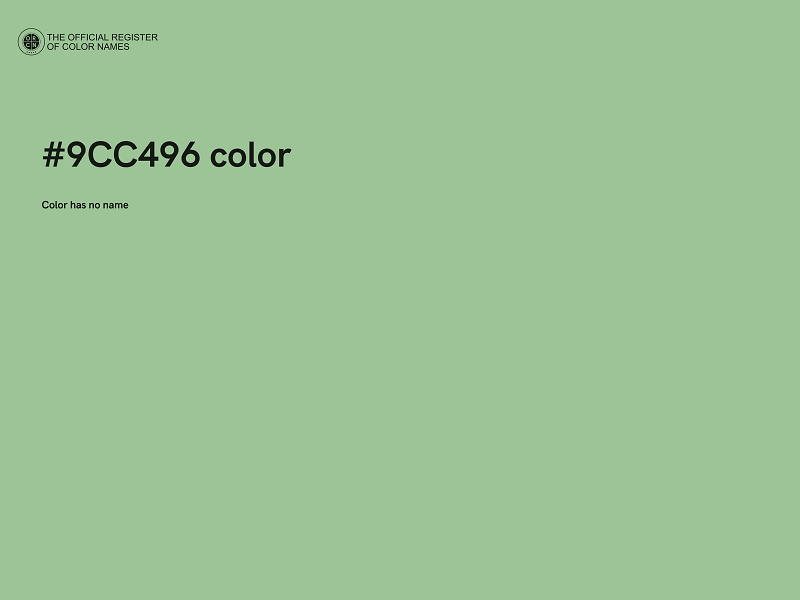 #9CC496 color image