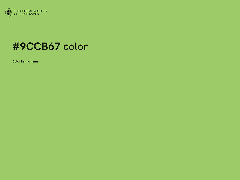 #9CCB67 color image