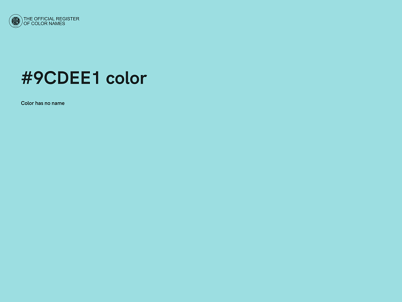 #9CDEE1 color image