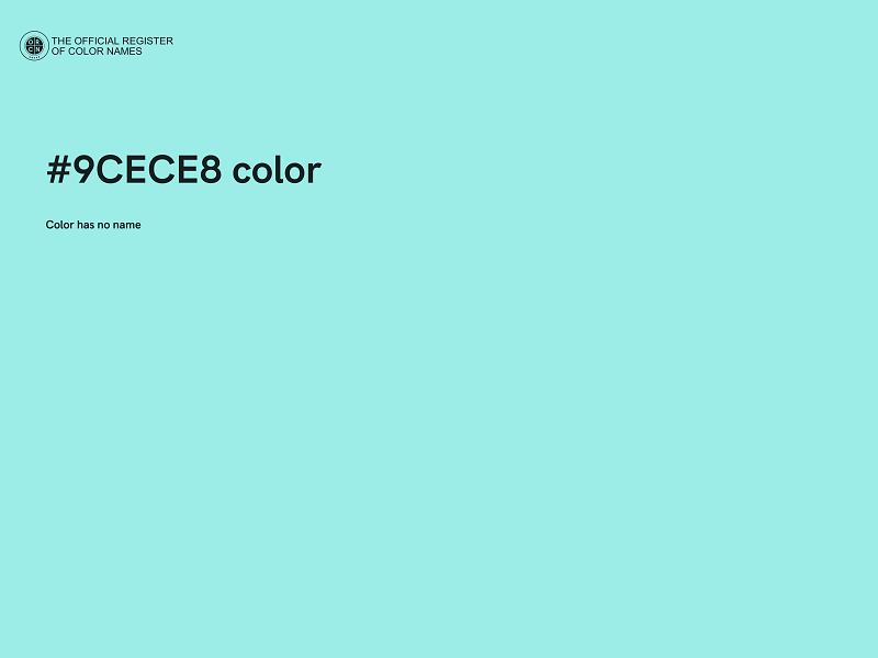 #9CECE8 color image