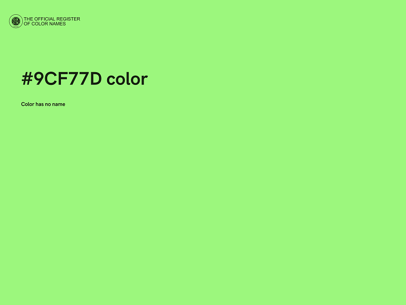 #9CF77D color image