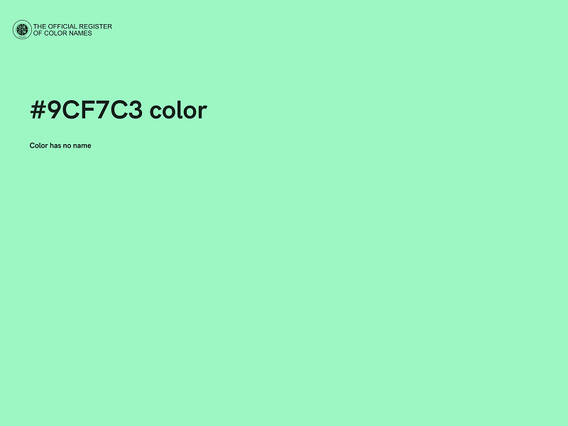 #9CF7C3 color image