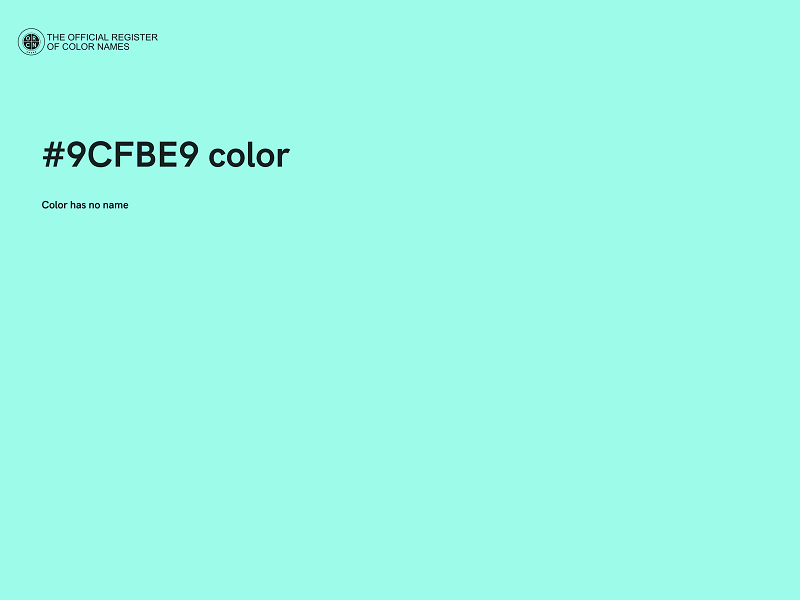 #9CFBE9 color image