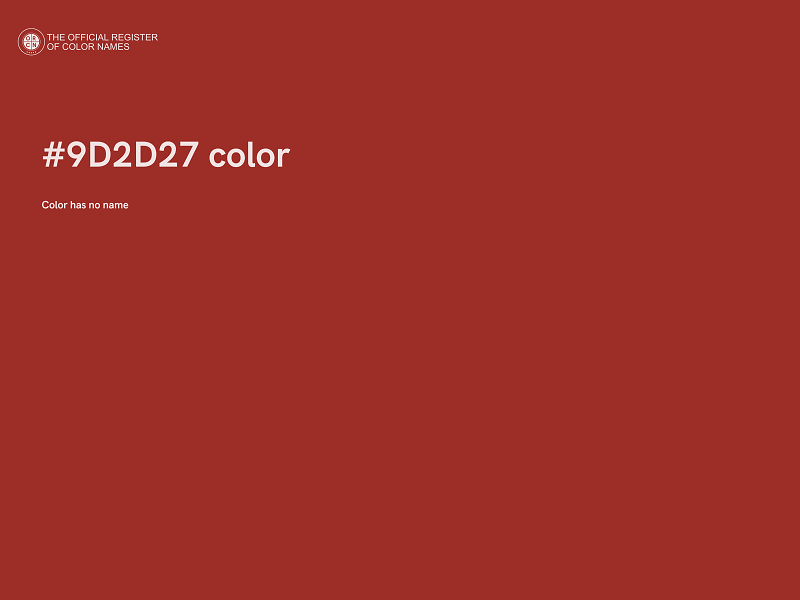 #9D2D27 color image