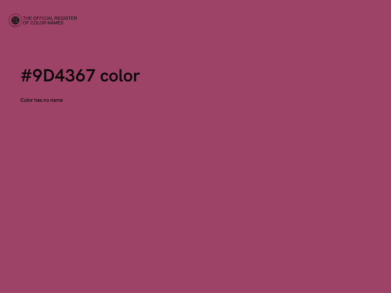 #9D4367 color image